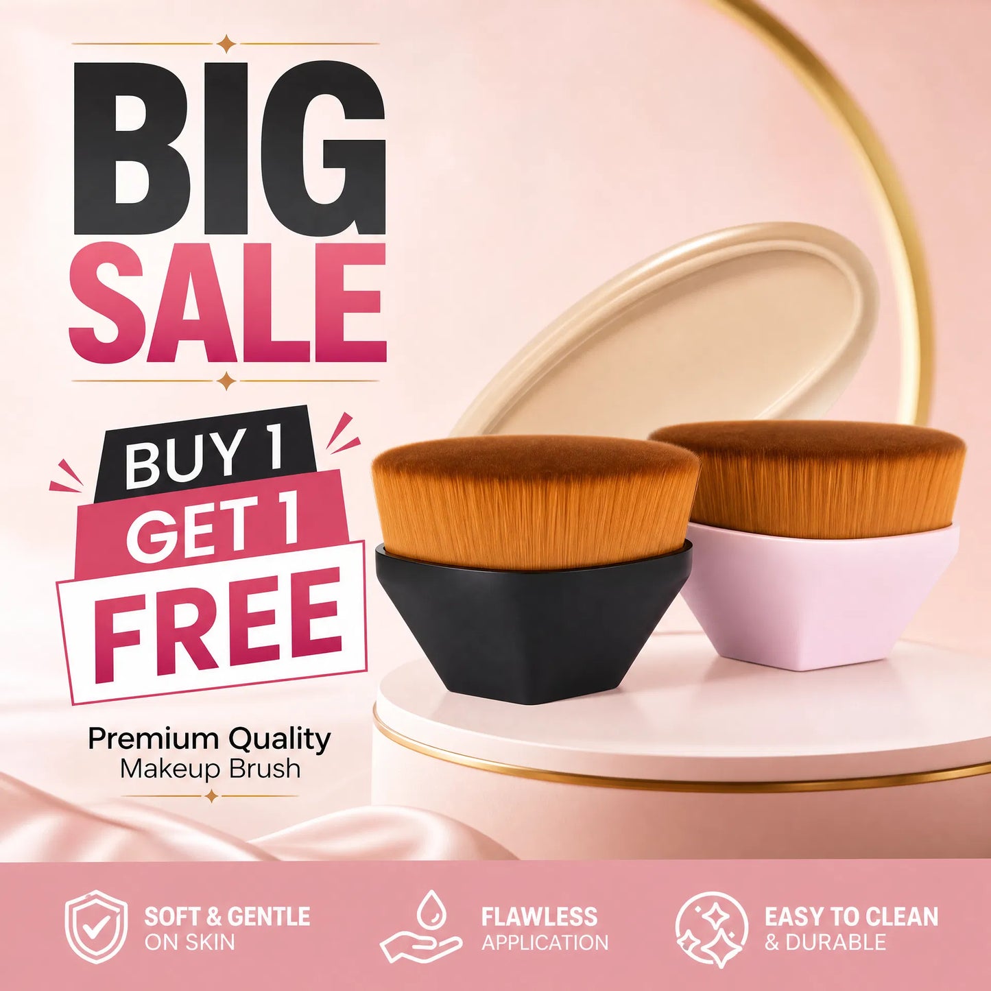 Professional Foundation Brush🔥Buy 1 Free 1