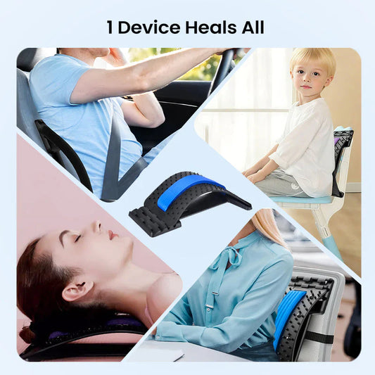 Magnetic Lumbar Stretcher – Acupressure Massage, Portable Design & Relieves Back Pain