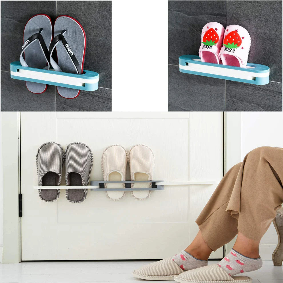 Multifunction Folding Slippers Hanger Organizer