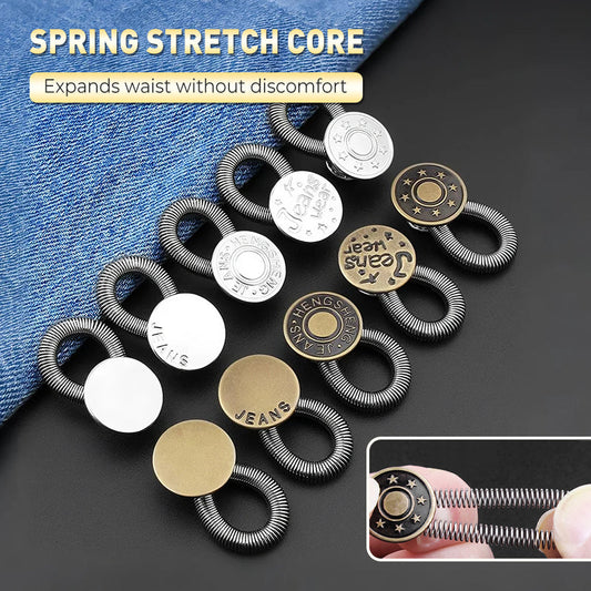 🏆Spring-loaded metal trouser waistband extender for jeans🔩👖