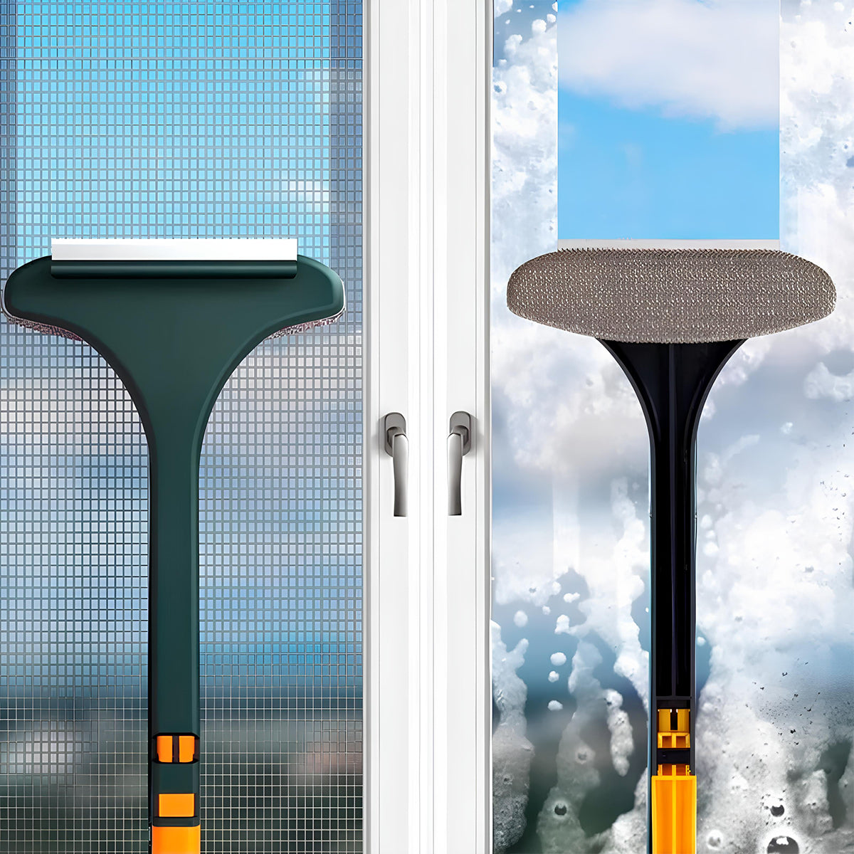 2-in-1 Multifunctional Mesh Screen & Window Cleaner Brush