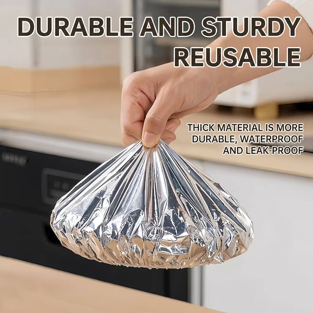 🍽️Reusable Aluminum Foil Thermal Food Cover — Heat-Retaining, Washable & Freshness-Preserving Kitchen Essential