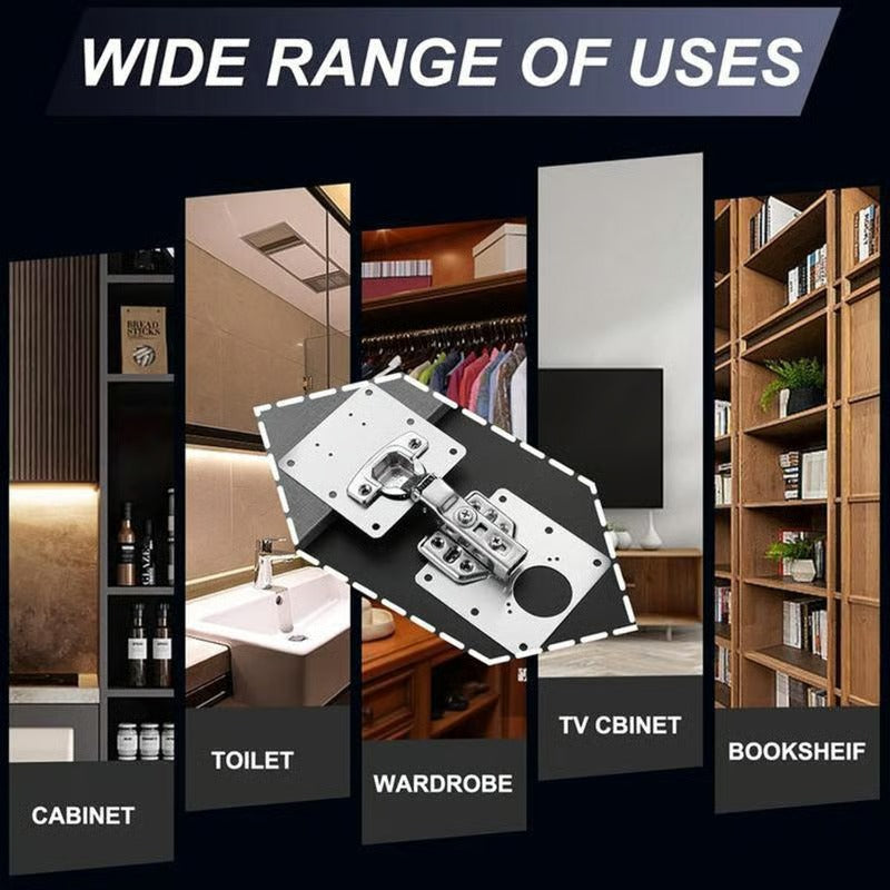 Cabinet Hinge Repair Plate with Screws